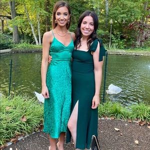 Jacquard Lace Up Midi Dress - Like New